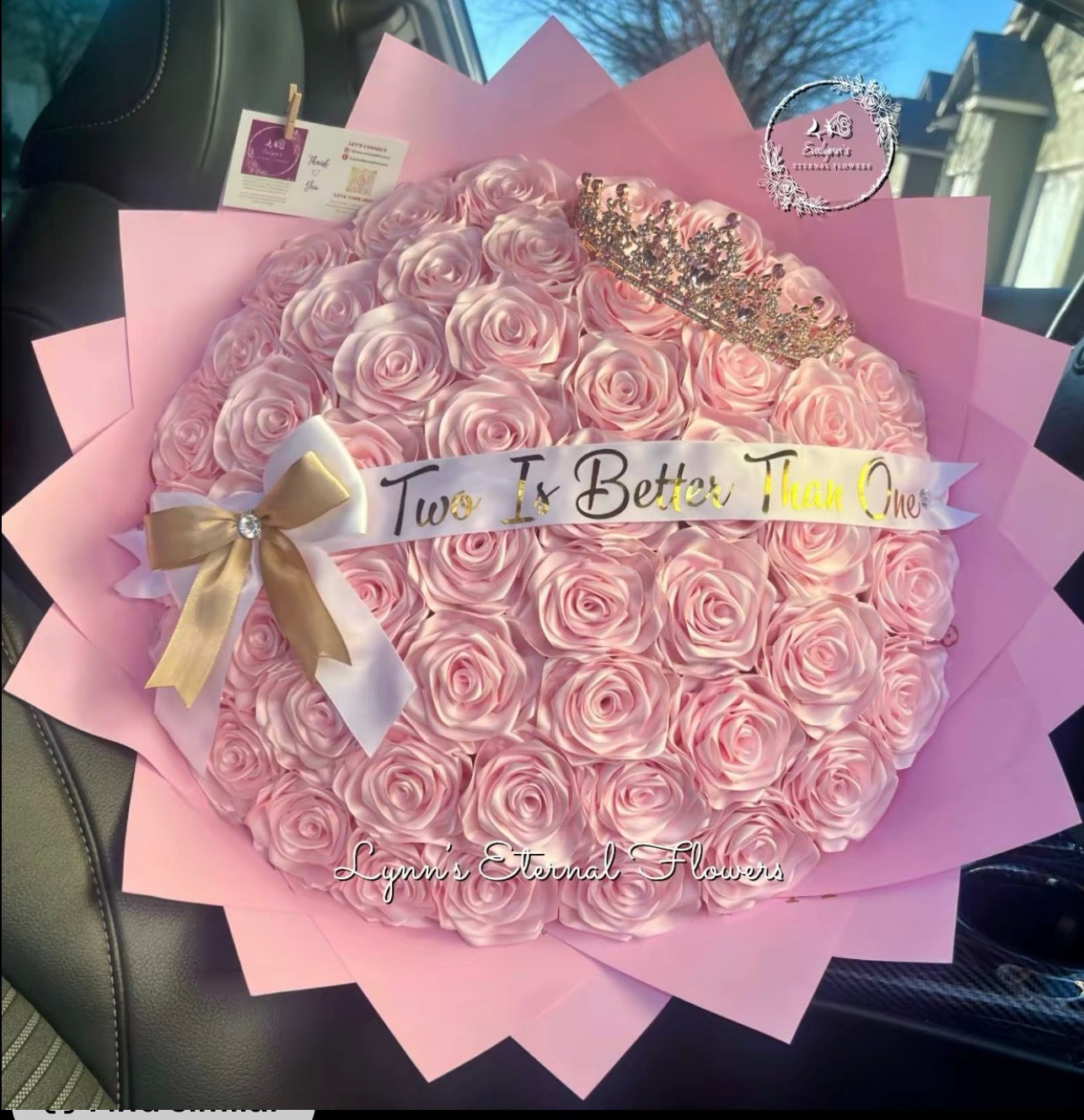 Pink Glitter Roses Bouquet