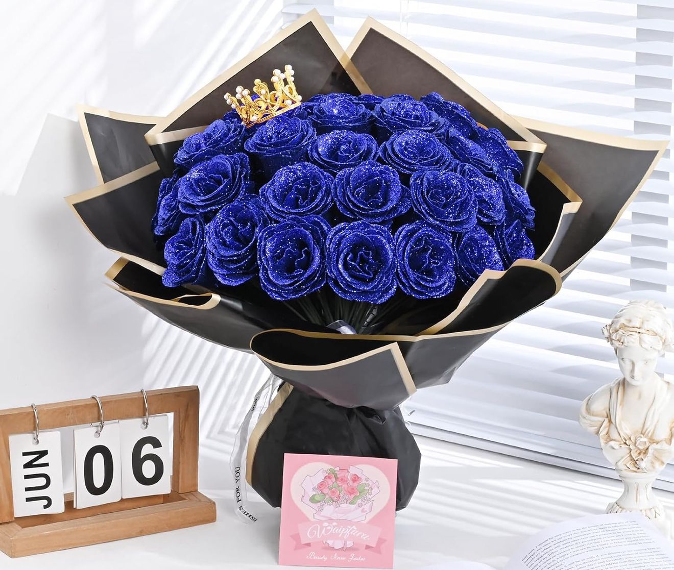 Pink Glitter Roses Bouquet